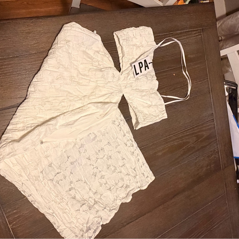 White Lace Perla Midi Dress